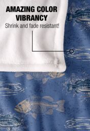 JQ Licensing Bass To The Bone Fishing Pattern Silky Touch Super Soft Throw Blanket 152 X 127 cm in White - thumbnail 4