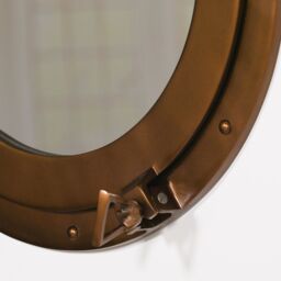 Glasstone Large Antiqued Brass Style Port Hole Mirror in Bronze - thumbnail 4