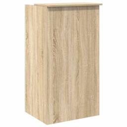 Berkfield Home Reception Desk Sonoma Oak 55x50x103.5 cm Engineered Wood in Tan - thumbnail 7