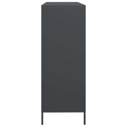 Berkfield Home Sideboard Anthracite 135x39x103.5 cm Cold-rolled Steel in Black - thumbnail 6