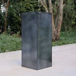 Access Garden Products 100cm Zinc Galvanised Polished Black Tall Square Planter - thumbnail 6