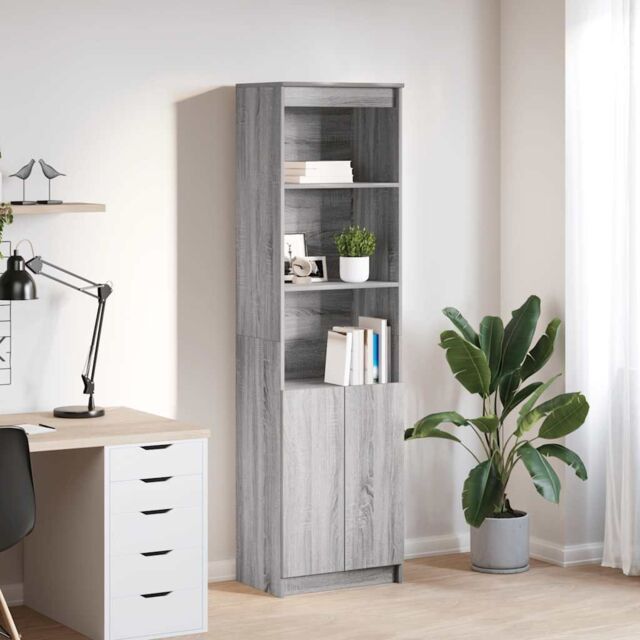 Berkfield Home Highboard Grey Sonoma 50x35x180 cm Engineered Wood - Size: 50 x 35 x 180 cm - image 1