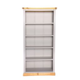 Cabinet Bits Bookcase with plinth 180x90x30cm in Light Grey - Size: 180 x 90 x 30 cm - thumbnail 1