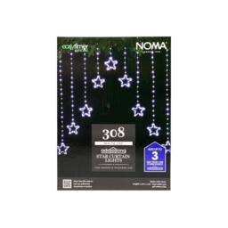 Voltico Star Curtain Lights 308 White LED 1.2x1.2m in Cool White - Size: 10m - thumbnail 7
