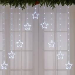 Voltico Star Curtain Lights 308 White LED 1.2x1.2m in Cool White - Size: 10m - thumbnail 2