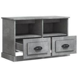 Berkfield Home TV Cabinet Concrete Grey 80x35x50 cm Engineered Wood - Size: 80 x 35 x 50 cm - thumbnail 6