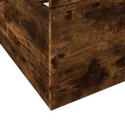 Berkfield Home Modern Bed Frame with Drawers without Mattress Smoked Oak 90x190 in Brown - Size: Single - thumbnail 8
