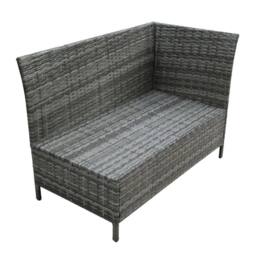 Home Garden Direct Thalia Rattan Corner Sofa Set with Polywood Table Top - 8 Seater Outdoor Furniture Set in Grey - thumbnail 9