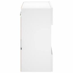 Berkfield Home TV Wall Cabinet with LED Lights White 58.5x30x60.5 cm - thumbnail 9