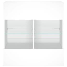 Berkfield Home TV Wall Cabinet with LED Lights White 58.5x30x60.5 cm - thumbnail 7