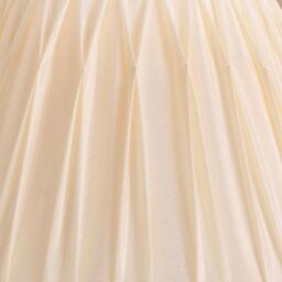 Ruma Ivory Poly Silk Pleated Lampshade for Table Lamps & Floor Lamps in Beige - Size: 10 inches - thumbnail 3