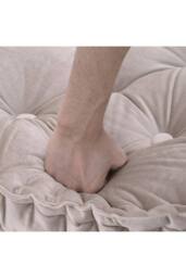 H&O Direct 60 x 60cm Square Italian Velvet Seat Cushion Throw Pillow in Khaki - Size: 60 cm x 60 cm - thumbnail 6