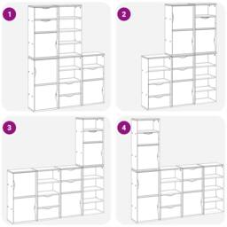 Berkfield Home Side Cabinets 5 pcs ODDA 40x24x79 cm Solid Wood Pine in Brown - Size: 40 x 24 x 79 cm - thumbnail 9