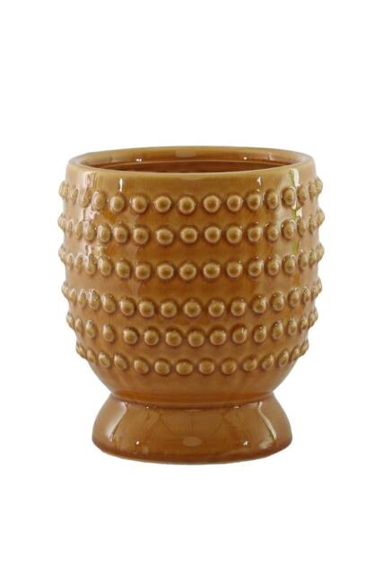 KDMD Yellow Hortus Hobart Footed Pot 22.5x25cm - Size: 22.5x25 cm - image 1