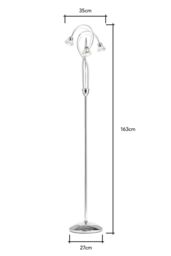 BHS Lighting Marianne Floor Lamp in Silver - thumbnail 5