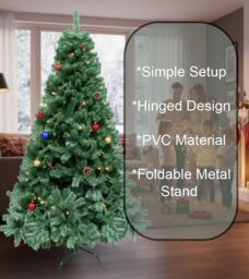 Shatchi 4FT Green Pine Christmas Tree with classic pine tips - thumbnail 9