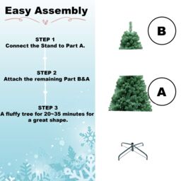 Shatchi 4FT Green Pine Christmas Tree with classic pine tips - thumbnail 7