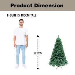 Shatchi 4FT Green Pine Christmas Tree with classic pine tips - thumbnail 6