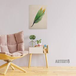 "Artery8 Bird Of Paradise Leaf Botanical Canvas Wall Art Print in Green - Size: W18"" x H24""" - thumbnail 3