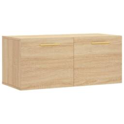 Berkfield Home Wall Cabinet Sonoma Oak 80x36.5x35 cm Engineered Wood in Brown - thumbnail 3