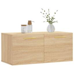 Berkfield Home Wall Cabinet Sonoma Oak 80x36.5x35 cm Engineered Wood in Brown - thumbnail 1