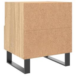 Berkfield Home Bedside Cabinet Sonoma Oak 40x35x47.5 cm Engineered Wood in Light Brown - thumbnail 6