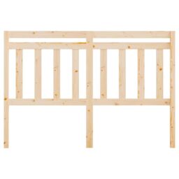 Berkfield Home Bed Headboard 140x4x100 cm Solid Wood Pine in Brown - Size: 140 x 4 x 100 cm - thumbnail 3