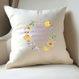 Aye Do Gifts Women's Personalised Flower Circle Cushion - Size: 40 cm x 40 cm - thumbnail 2