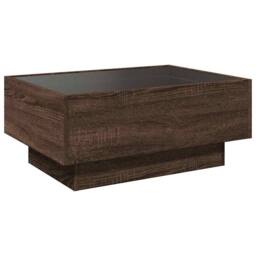 Berkfield Home Decorative Coffee Table with LED Brown Oak 70x50x30 cm Engineered Wood - Size: 70 x 50 x 30 cm - thumbnail 8
