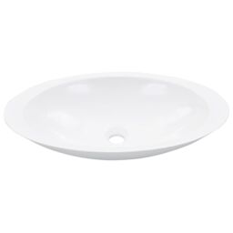 Berkfield Home Wash Basin 59.3x35.1x10.7 cm Mineral Cast/Marble Cast White - thumbnail 2