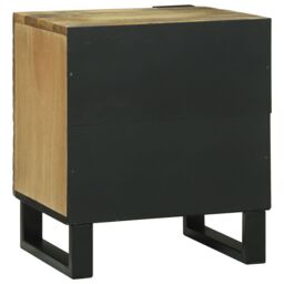 Berkfield Home Bedside Cabinets - 2 pcs, 40x33.5x46 cm, Solid Mango Wood in Beige - Size: 40x33.5x46 cm - thumbnail 6