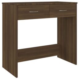 Berkfield Home Desk Brown Oak 80x40x75 cm Engineered Wood - Size: 80 x 40 x 75 cm - thumbnail 2