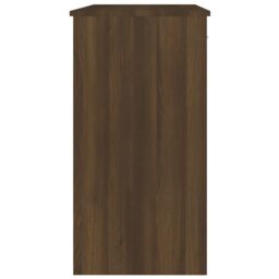 Berkfield Home Desk Brown Oak 80x40x75 cm Engineered Wood - Size: 80 x 40 x 75 cm - thumbnail 5