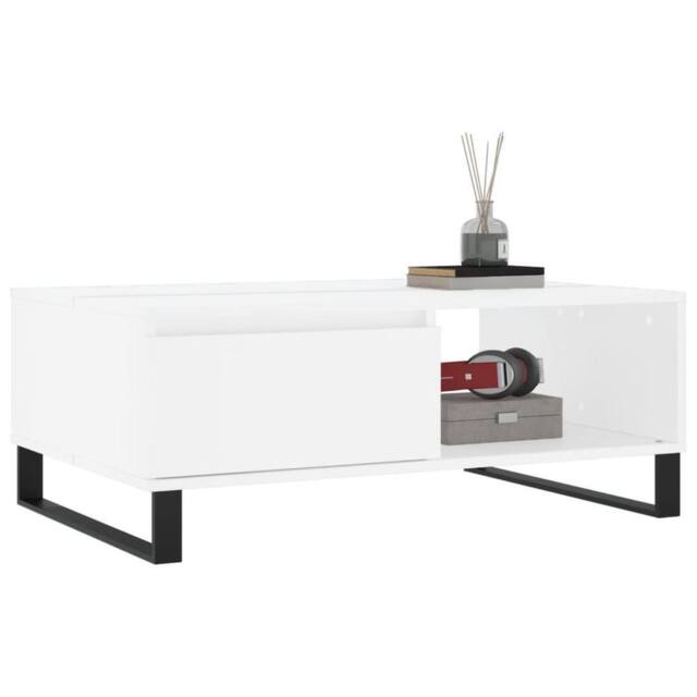Berkfield Home Decorative Coffee Table White 90x60x35 cm Engineered Wood - Size: 90 x 60 x 35 cm - image 1