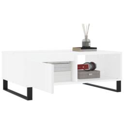 Berkfield Home Decorative Coffee Table White 90x60x35 cm Engineered Wood - Size: 90 x 60 x 35 cm - thumbnail 4