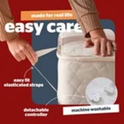 EONLION Winter Warmer Electric Blanket Heated Under Blanket Super King in White - thumbnail 2