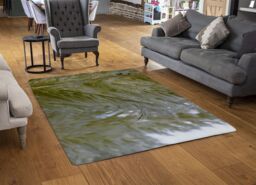 Benjamin Tate Design Autumn Pampas Grass Close Up Designer Rug in Natural - Size: Large - thumbnail 2