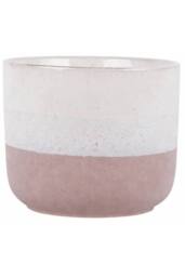 KDMD Hortus Pink & White Bordeaux Stoneware Pot 10cm H x 10cm Dia 2 Pack - thumbnail 2