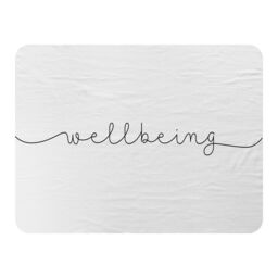 Benjamin Tate Design Text Wellbeing Designer Blanket in Natural - Size: 120 cm x 150 cm - thumbnail 1
