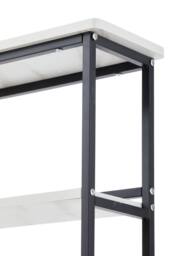 Living and Home 2-Tier Narrow Marble-Effect Console Table in White - thumbnail 8