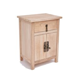 Cabinet Bits Portofino 1 Drawer 2 Door Bedside Table Drop Handle in Natural - thumbnail 3