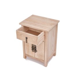 Cabinet Bits Portofino 1 Drawer 2 Door Bedside Table Drop Handle in Natural - thumbnail 4