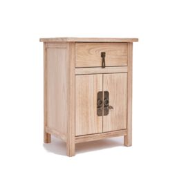 Cabinet Bits Portofino 1 Drawer 2 Door Bedside Table Drop Handle in Natural - thumbnail 2
