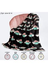 Friends TV Show Fleece Blanket in Black - thumbnail 3