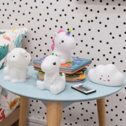 ValueLights Children's Baby Night Lights LED Colour Changing Nursery Bedside Kids Lamp Remote Control - Cloud in White - thumbnail 3