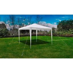 Berkfield Home Modern 3 x 3m Pyramid-Roof Garden Gazebo Pavilion in White - thumbnail 2