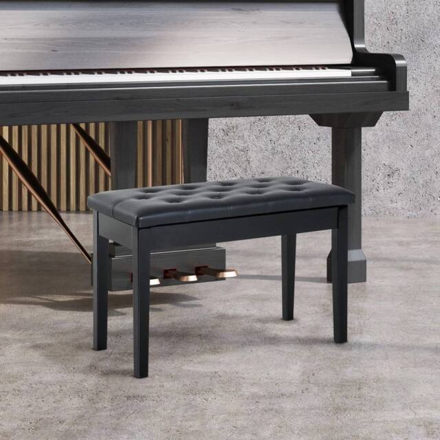 FORGEVIO Classic Digital Keyboard Piano Bench Makeup Padded Seat in Black - image 1