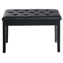 FORGEVIO Classic Digital Keyboard Piano Bench Makeup Padded Seat in Black - thumbnail 4
