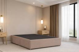 "Nexus Mattresses Ltd Portofino Plush Divan 2 Drawers Foot-End 54""Winged Headboard in Bronze - Size: Super King" - thumbnail 7