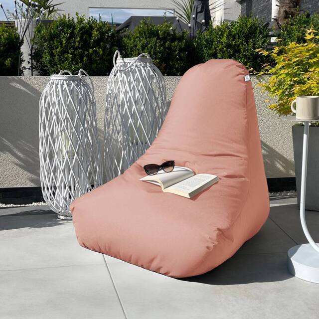rucomfy Beanbags rucomfy Indoor Or Outdoor Adults Water Resistant Beanbag Chair in Dusty Pink - Size: Large - image 1